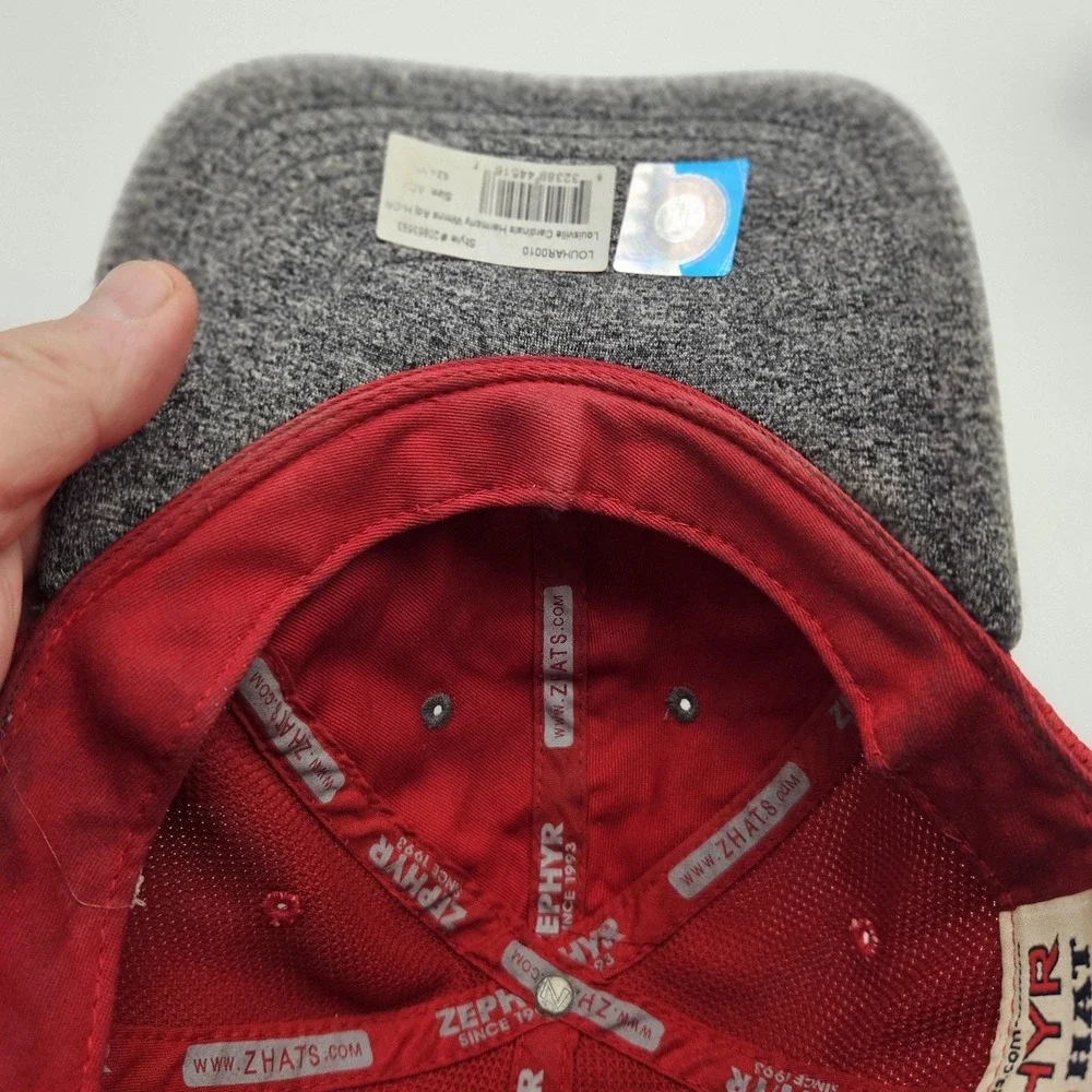 Louisville Cardinals Hat Cap Strap Back Womens Gray Red NCAA Basketball Harmony - Picture 7 of 10